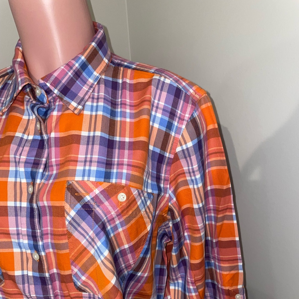 Lauren Ralph Lauren Plaid Cotton Twill Shirt - XL - Picture 3 of 6